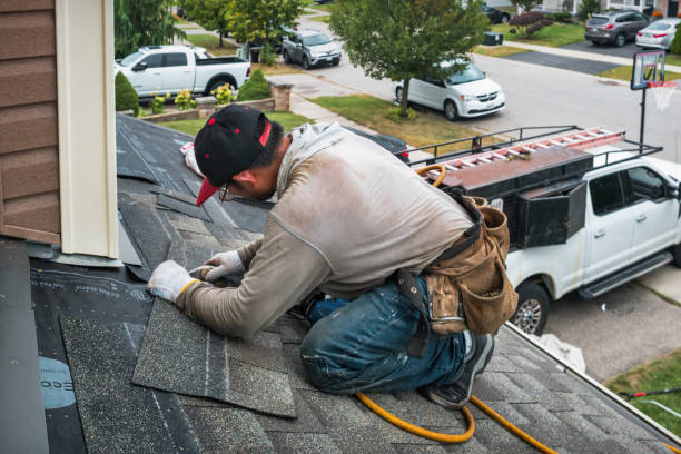 Professional Gutter Repair And Installation technician working in Sanford, ME
